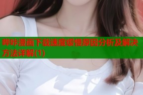 哔咔漫画下载速度缓慢原因分析及解决方法详解(1)